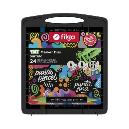 FILGO MARCADOR TNT DUO MARKET ESTUCHE PLASTICO X24