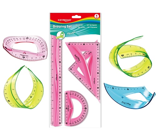 Juego de geometría Flexible Keyroad 30cm