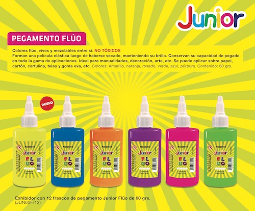 Cola vinílica Junior FLUO
