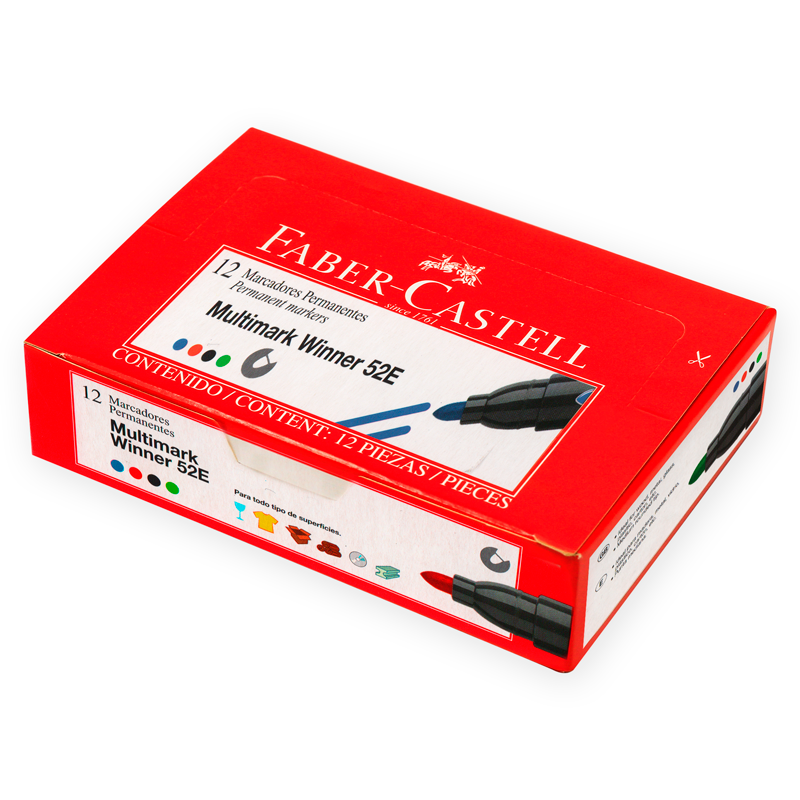 Marcador permanente Faber Castell 52E. Caja x12